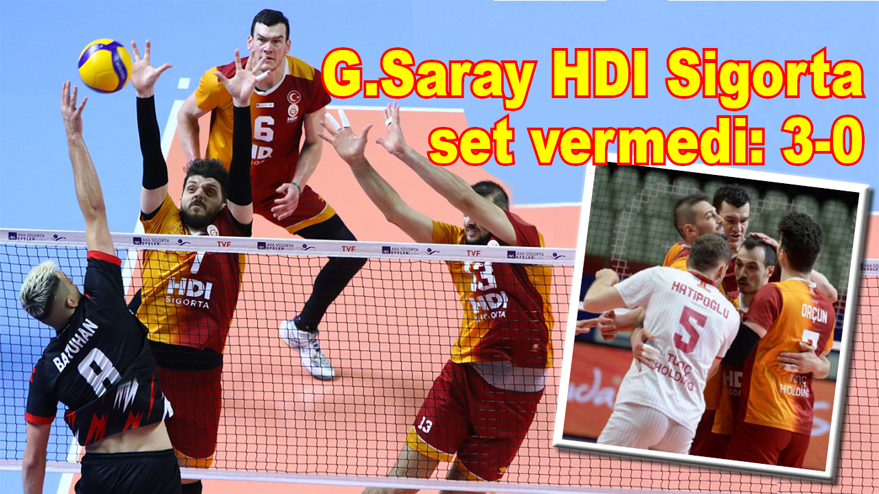 Galatasaray HDI Sigorta set vermeden kazandı: 3-0