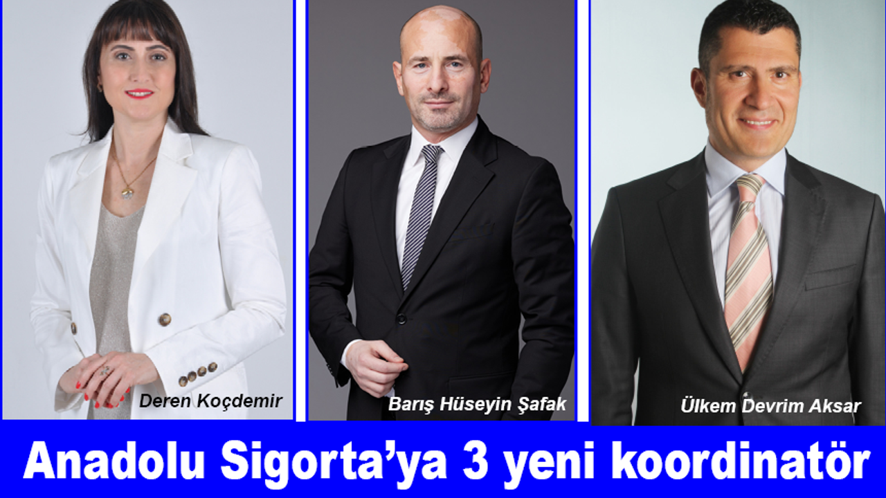 Anadolu Sigorta’ya üç yeni koordinatör