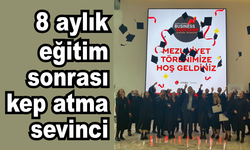 8 aylık eğitim sonrası kep atma sevinci