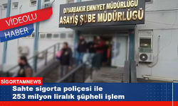 Sahte sigorta poliçesi ile 253 milyon liralık şüpheli işlem