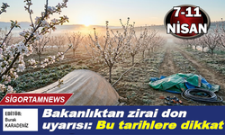 Bakanlıktan zirai don uyarısı: Bu tarihlere dikkat
