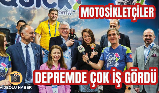 Motosikletçiler depremde çok iş gördü