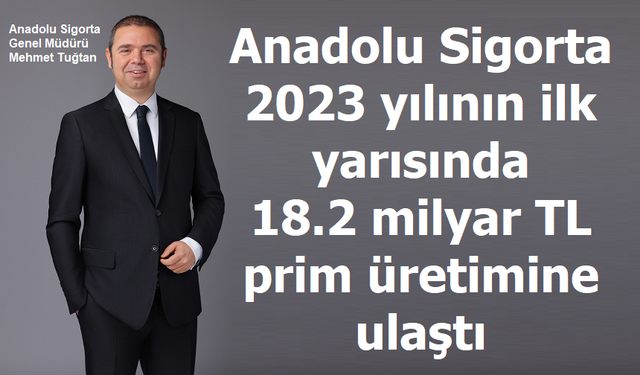 Anadolu Sigorta’dan 18.2 milyar TL prim üretimi