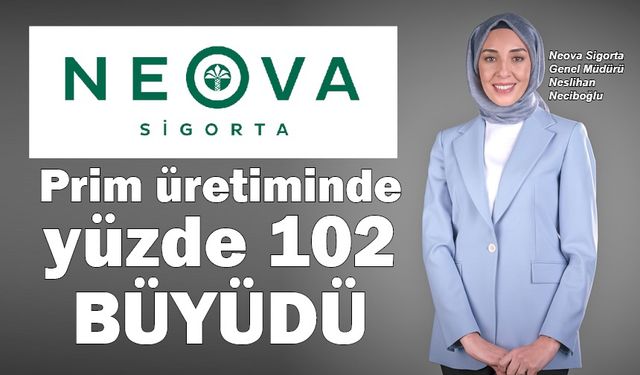 Neova Sigorta prim üretiminde yüzde 102 büyüdü