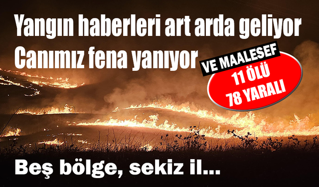 Yangın haberleri art arda geliyor canımızı fena yanıyor