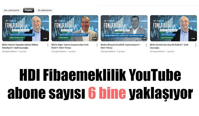 HDI Fibaemeklilik YouTube abone sayısı 6 bine yaklaşıyor