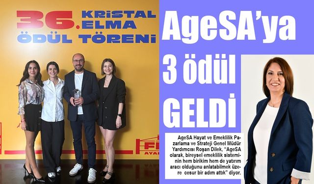 AgeSA’ya Kristal Elma’dan üç ödül geldi