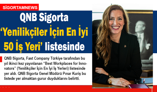 QNB Sigorta ‘Yenilikçiler İçin En İyi 50 İş Yeri’ listesinde