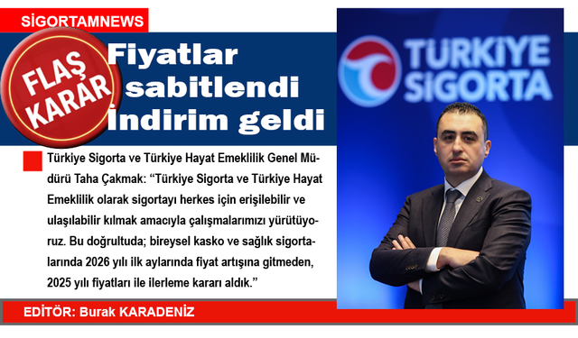 Türkiye Sigorta’dan Flaş karar: Fiyatlar Sabitlendi İndirim Geldi