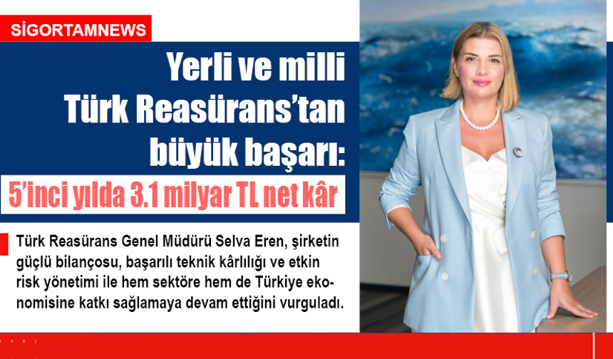 Yerli ve milli Türk Reasürans’tan büyük başarı
