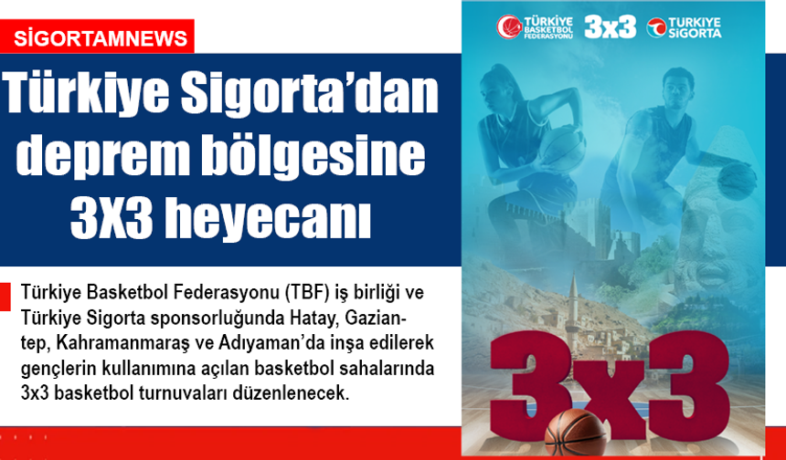 Türkiye Sigorta’dan deprem bölgesine 3X3 heyecanı