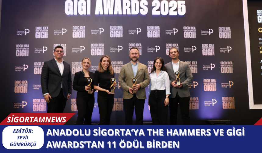 Anadolu Sigorta’ya The Hammers ve Gigi Awards’tan 11 Ödül Birden