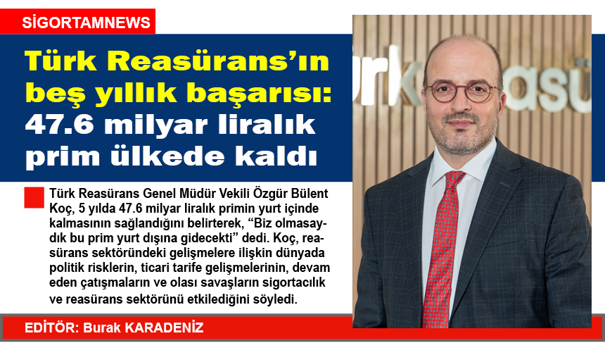 Türk Reasürans’ın beş yıllık başarısı: 47.6 milyar liralık prim ülkede kaldı