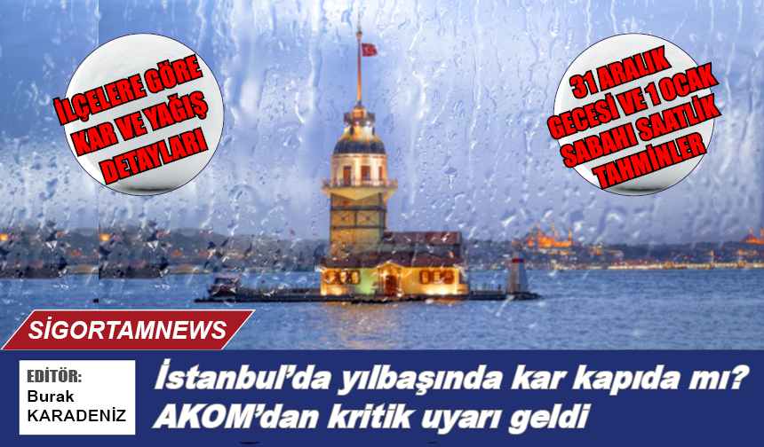 İstanbul’da yılbaşında kar kapıda mı? AKOM'dan kritik uyarı