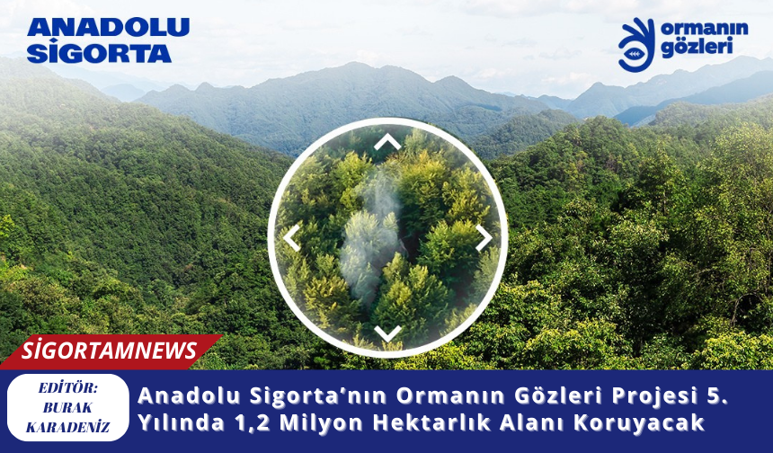 Anadolu Sigorta’nın Ormanın Gözleri Projesi 5. Yılında 1,2 Milyon Hektarlık Alanı Koruyacak