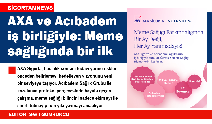 AXA ve Acıbadem iş birliğiyle: Meme sağlığında bir ilk