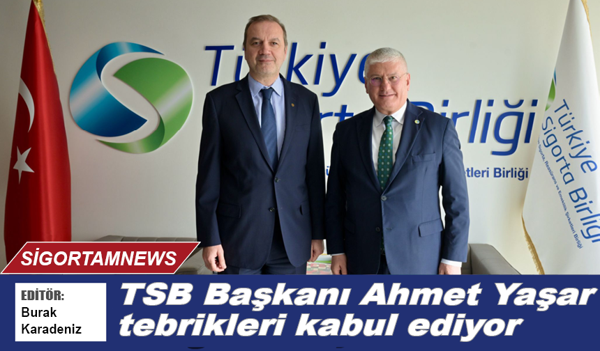 TSB Başkanı Ahmet Yaşar tebrikleri kabul ediyor