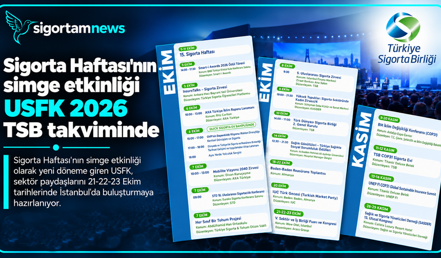 Sigorta Haftası'nın simge etkinliği USFK 2026 TSB takviminde