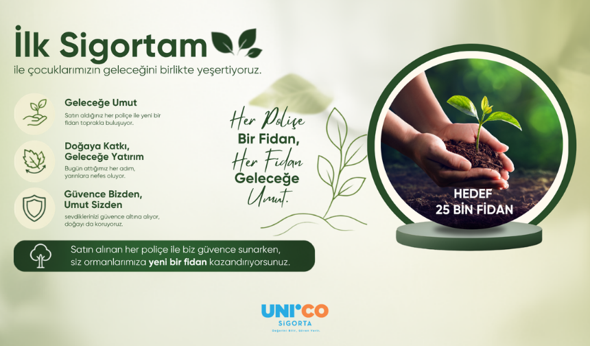 Unico Sigorta’dan “İlk Sigortam” ile 25 bin fidan