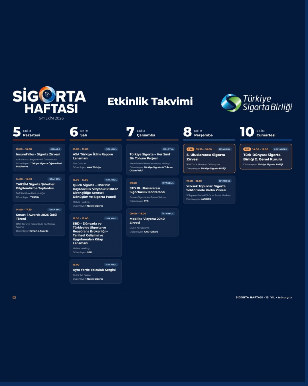 Sigorta Haftası Tsb Takvim Sigortamnews Instagram